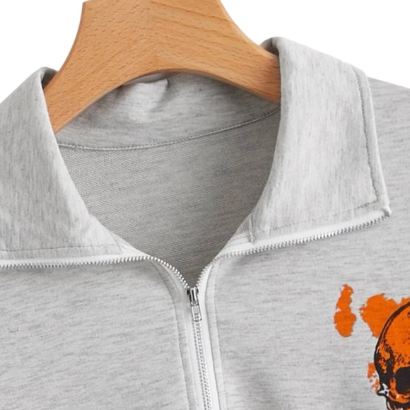 Do It Anyway Mental Health graphic quarter zip raglan pullover sweatshirt small - Picture 3 of 10